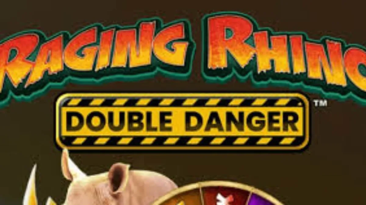 Tampilan visual slot Raging Rhino Double Danger di layar ponsel pintar
